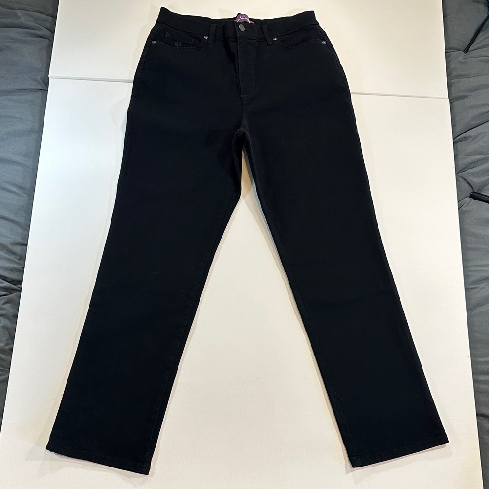 Gloria Vanderbilt Black Straight Leg Jeans Women’s Size 10